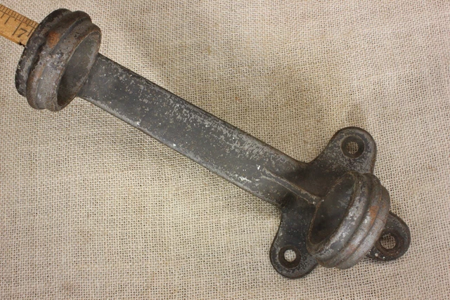 old Banner Flag Pole 1 1/2” Bracket super duty iron vintage ENTERPRISE MFG CO 3
