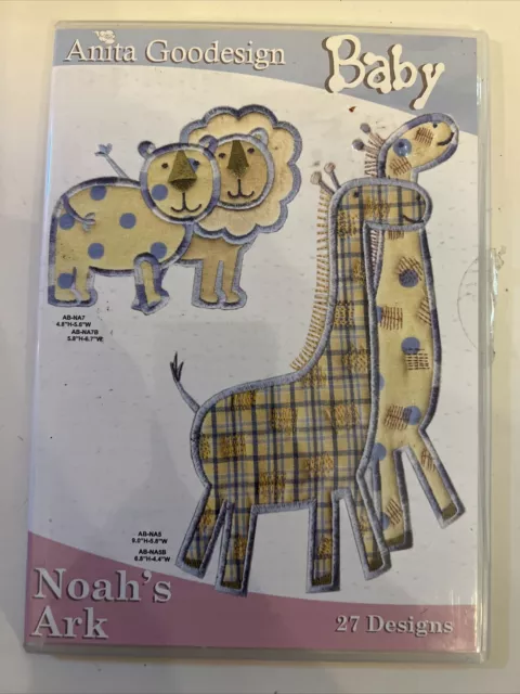 CD-ROM Anita Goodesign Baby Noah's Ark 27 diseños de bordado