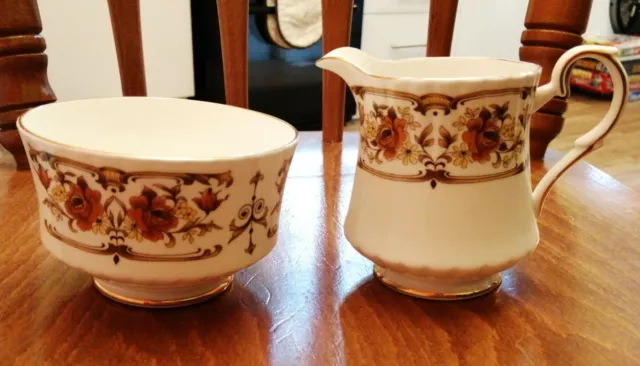 Royal Stafford "Clovelly" - Bone China - Made In England - Milk & Sugar Bowl