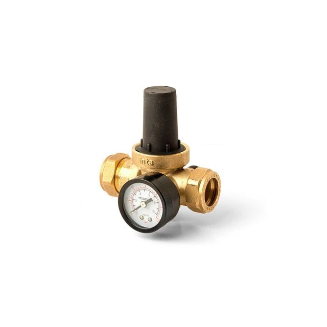 Valvola di riduzione pressione Inta Trade Tec con calibro 15 mm e 22 mm 98 mm PRVG22