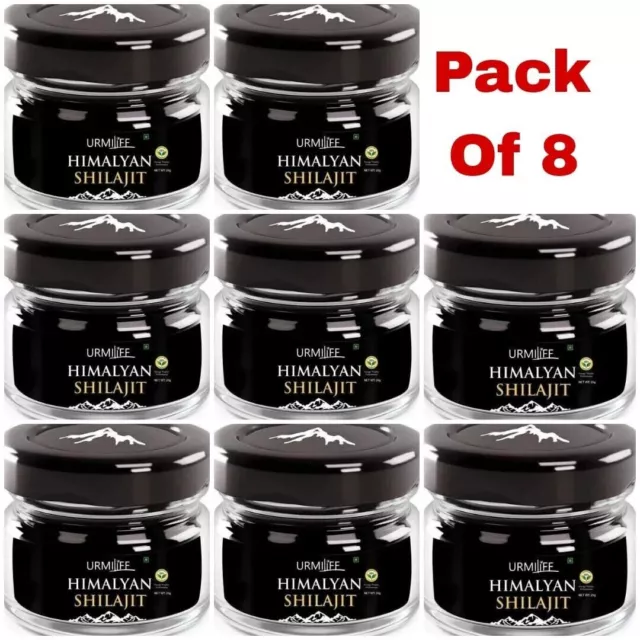 Pure 100% Himalayan Shilajit ORGANIC MUMIJO Shilajeet Soft Resin 20 GM Pack of 8