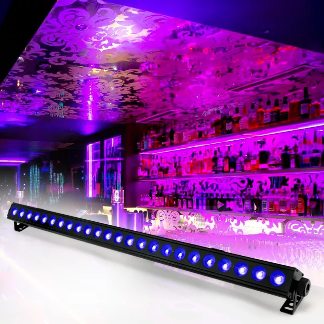 RGBW 24 LED DMX Stage Wall Wash Light Bar Strobe Effect DJ Party Beam Light Bar