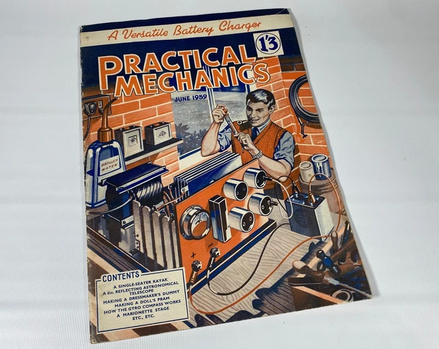 Vintage Practical Mechanics June 1959 Home DIY Engineering Hobby Projects Mag