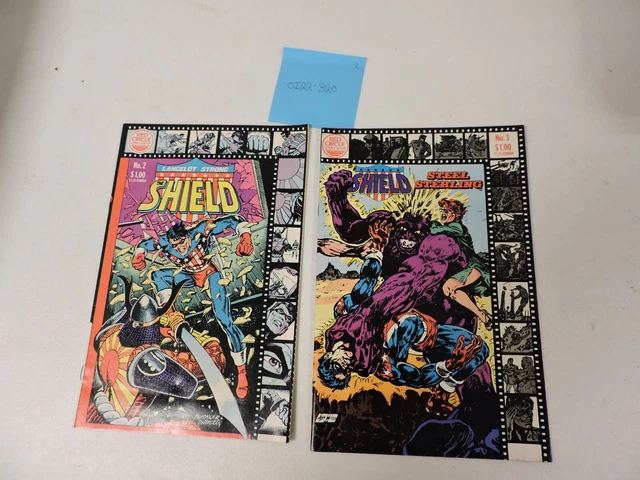 2 Red Circle 1983 Comics - The Shield #2 Lancelot and #3 Steel Sterling