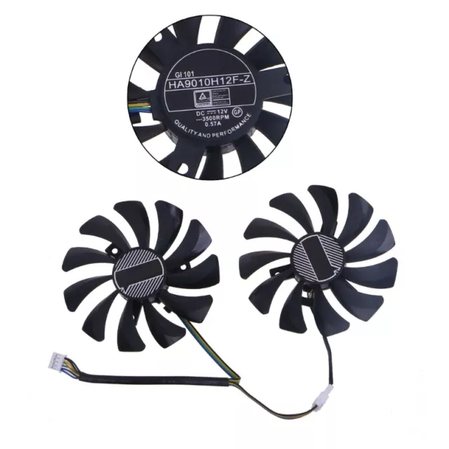 2PC HA9010H12F-Z 4Pin Card Cooling VGA Fan for Inno3D GTX 1060 12V