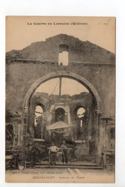 BERNECOURT Meurthe and Moselle CPA 54 war in Woevre the church