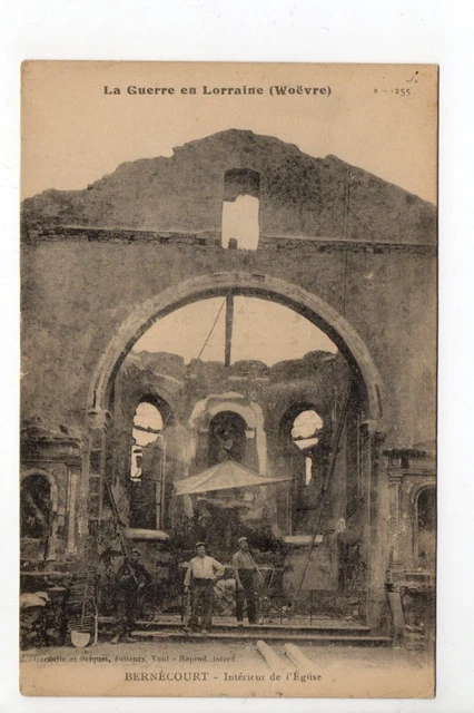 BERNECOURT Meurthe et moselle CPA 54 guerre en Woevre l'église