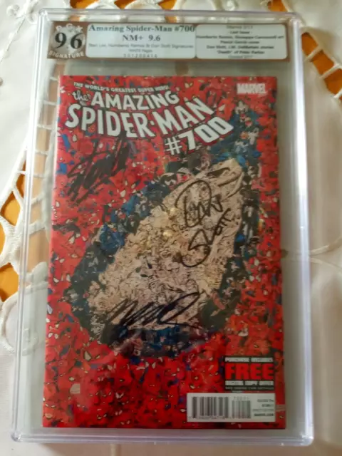 Amazing Spider Man #700 Last Issue Signed Stan Lee, Humberto Ramos, & Dan Slott