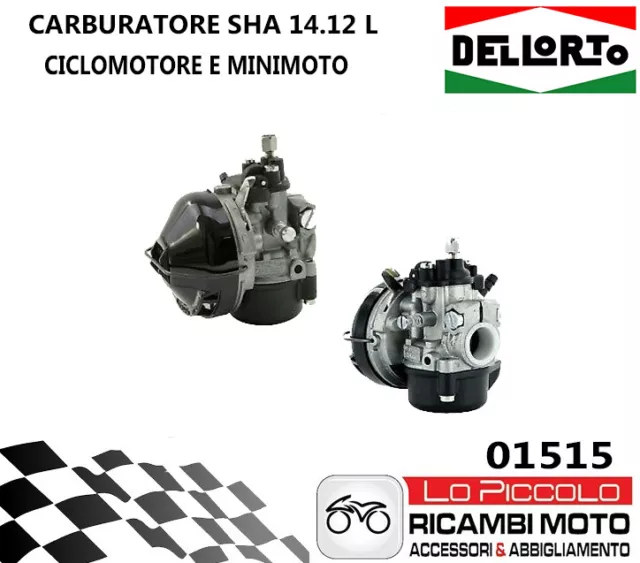 Carburatore Dell'orto Sha 14 12 L Senza Miscelatore Per Ciclomotore 50 - 01515