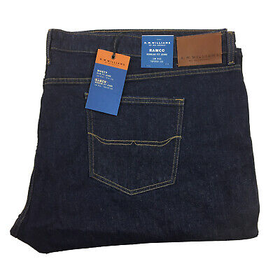 RM WILLIAMS MENS Ramco Blue Jeans 56 X 32 Regular Fit Tapered Leg NEW £ ...
