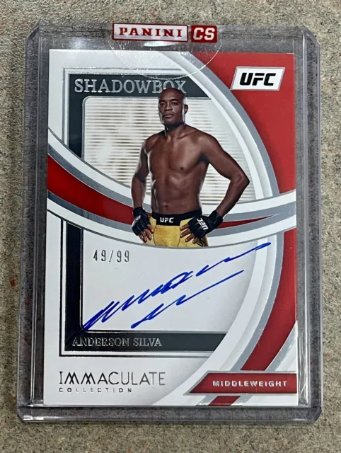 Anderson Silva UFC Immaculate Collection Shadowbox On Card Auto #/99