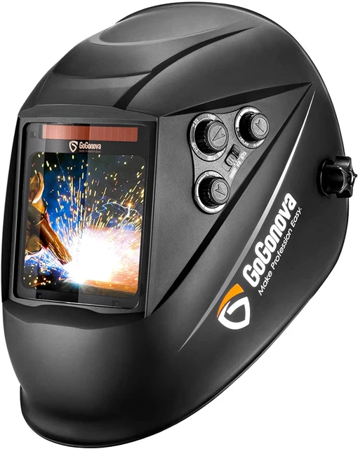 Gogonova Maschera per Saldatura Con Ampia Visuale, Casco Oscuramento Automatico