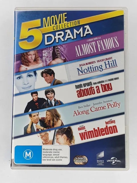 5 Movie Collection Almost Famous Notting Hill About A Boy Along Came Poly 3 DVD