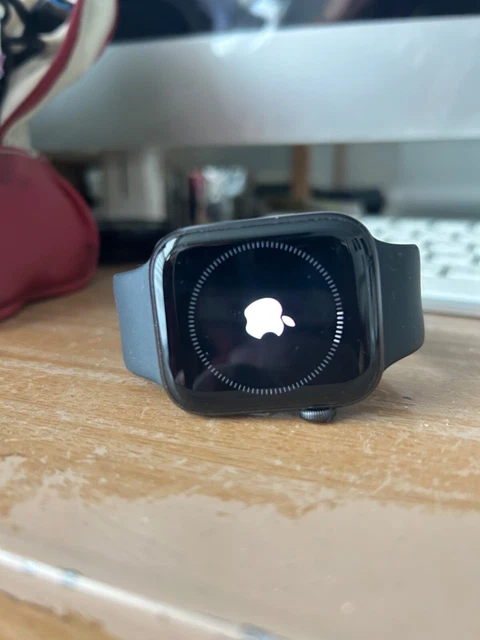 Apple Watch Series 5 44mm Space Gray Aluminum Case with Black Sport Band - S/M &