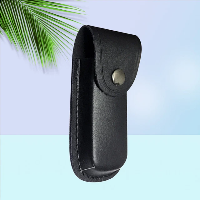 Cattlehide Guard Mantel Utility cubierta de cuchillo calidad protección de cuchillas (negro)