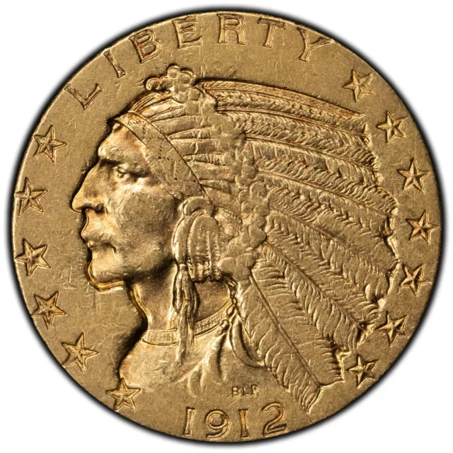United States 1912 $5 Half Eagle Gold Coin