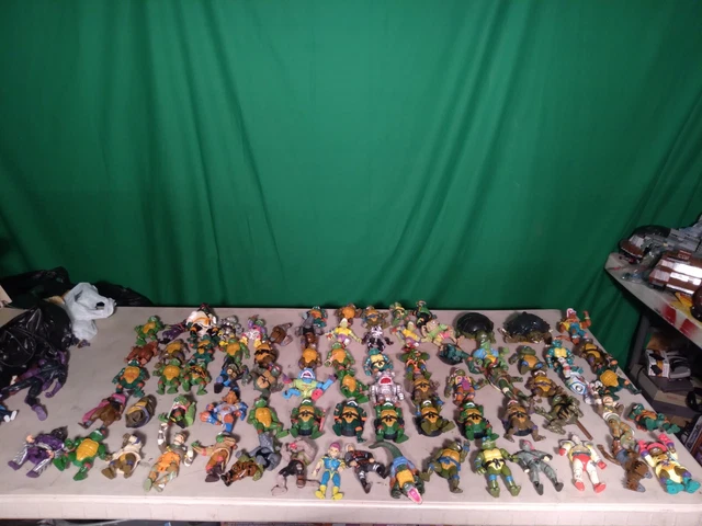 TMNT Vintage lot of 76 action figures teenage Mutant ninja turtles