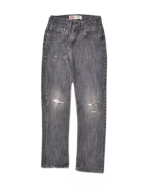 Jeans sottili Levi's ragazzi 511 effetto invecchiato 11-12 anni W26 L26 grigio cotone AJ08