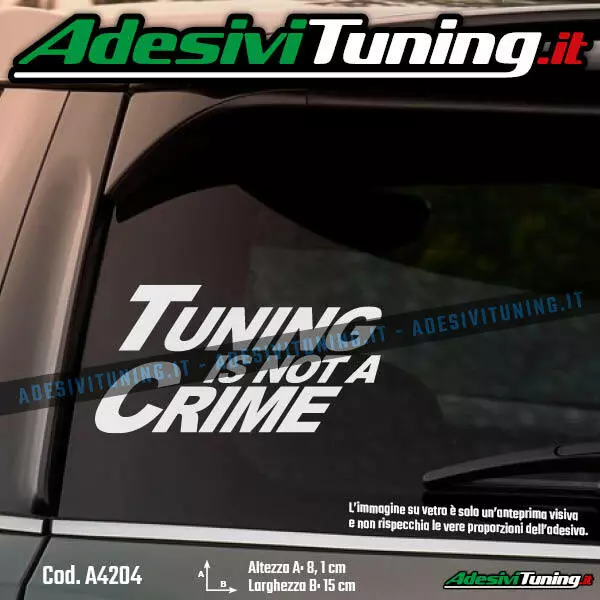 Adesivi tuning FASCIA PARASOLE Tuning is not a crime - Stickers Line