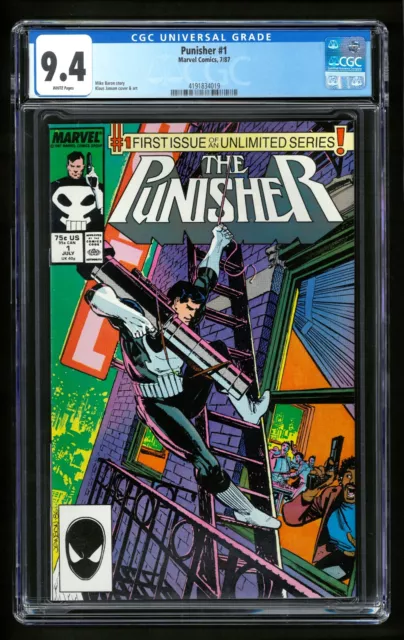 Punisher #1 CGC 9.4 NM WHITE Marvel 1987 Key Mike Baron Klaus Janson