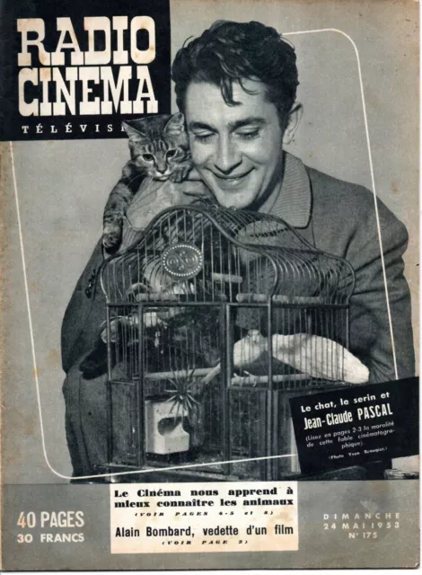 Revista TV Raro 1953: Jean-Claude _ Alain Bombard