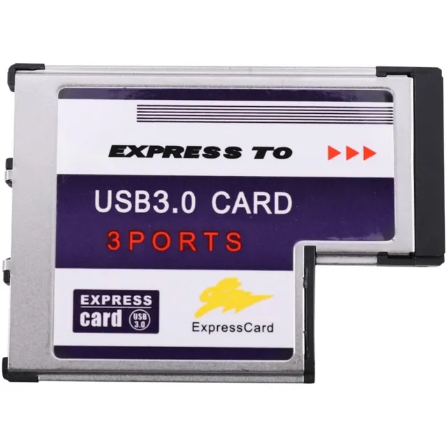 3X(3 Ports Cachés À L'intérieur de L'usb 3.0 Au Express Card 54mm Adapter C9421