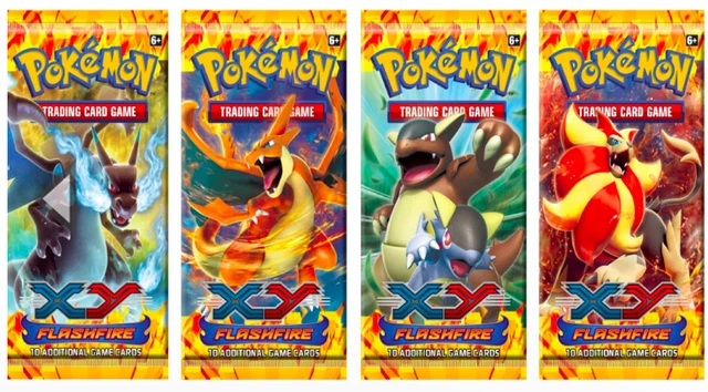 Vintage Pokemon Card (2014) XY FlashFire - Empty Booster Pack : All Arts