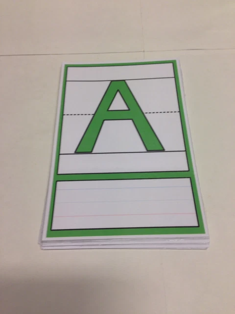 Alphabet letters cards playdoh wipe n write laminated card set 