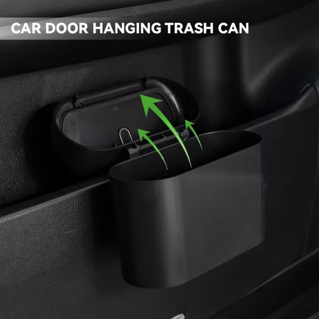 CarTrash Bin Door Hanging Trash Can Portable Rubbish Garbage Car Storage Box