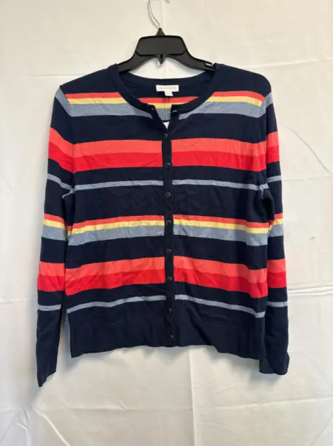 MSRP $50 Charter Club Striped Cardigan Size Large