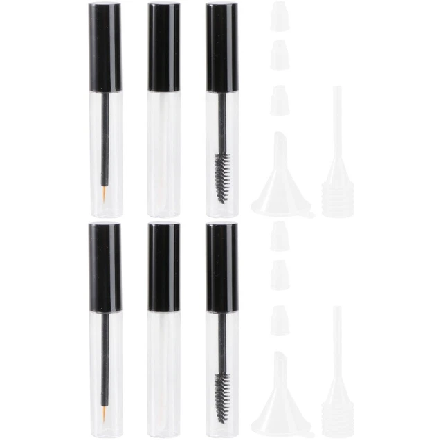 Namvo 4 Leere Lipgloss-Tuben – 4 Ml, DIY, Mit Kappe, Für Lippenbalsam, Make-up, Reise