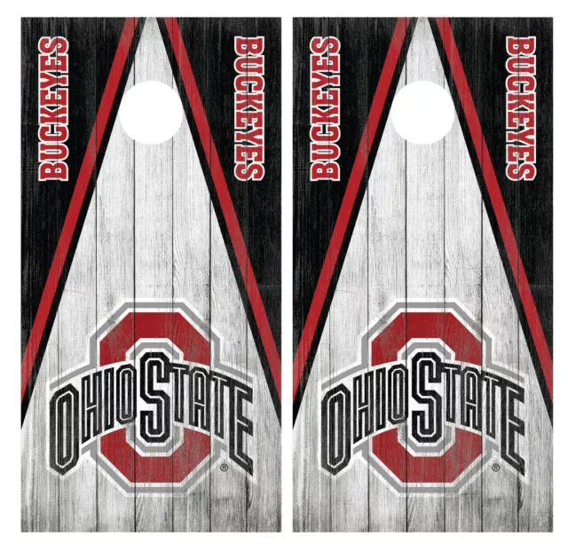 Ohio State Buckeyes Cornhole Board Wraps Skins Vinyl Laminated HIGH QUALITY!