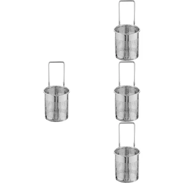 4pcs Mesh Pasta Basket Stainless Steel Strainer Deep Fry Basket Pasta Strainer