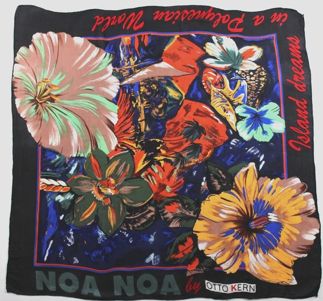 Foulard En Soie 100% Otto Kern - Modèle Vintage Multicolore, Occasion En Très Bon état