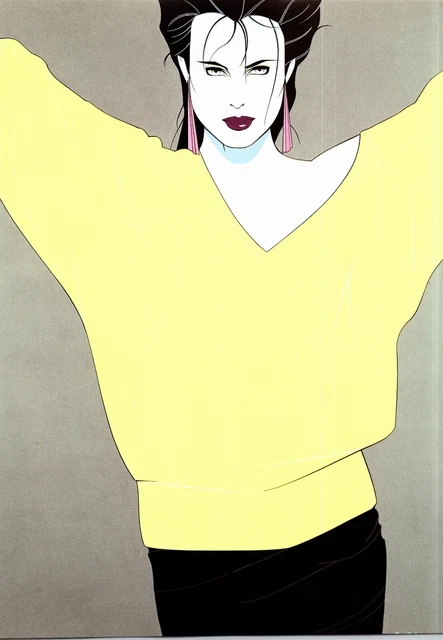 12" x 9" single print - from 1985 Patrick Nagel hardback book - Vintage y