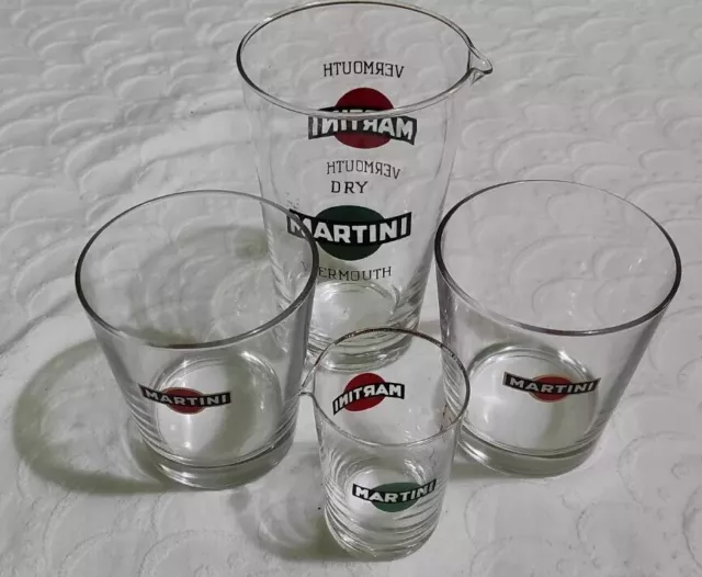 Lotto  MARTINI  VERMOUTH  COMPLETO 4 PEZZI