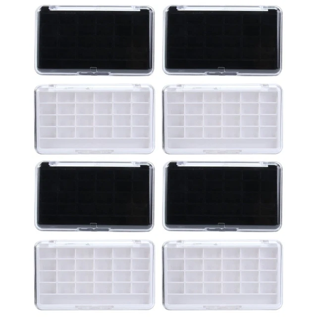 Beaupretty Leere Lidschatten-Palette – 10 Stück, 3 Fächer, Transparent, DIY Make-up-Organizer