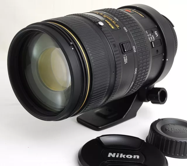 Nikon AF VR Nikkor 80-400mm f/4.5-5.6 D Near Mint With Front Rear Caps Tripod