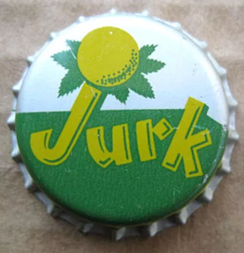 JURK, unused CORK-lined Soda CROWN, Bottle CAP with GRAPEFRUIT, 1960's