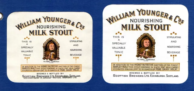 Beer Label UK - Younger - Edinburgh - for Jamaica - 2 different #026