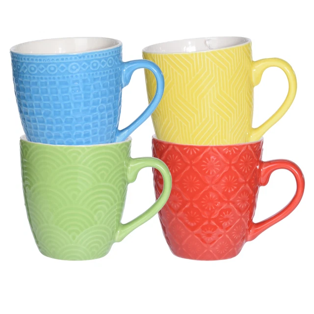 neuetischkultur Kaffeetassen, Becher-Set 4-tlg. bunt Keramik