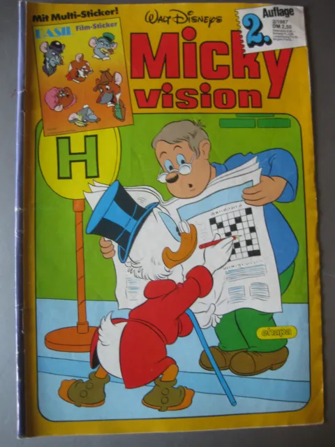 Micky Vision Heft Nr. 2 aus 1987 Walt Disney Comic ohne Sticker