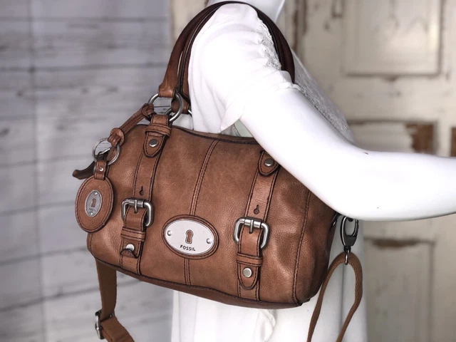 Buy Fossil Heritage Brown Textured Medium Satchel Handbag Online At Best  Price @ Tata CLiQ