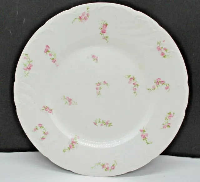 Vintage BOOTHS Staffordshire England DINNER PLATE, Pink Flowers ~ 10"