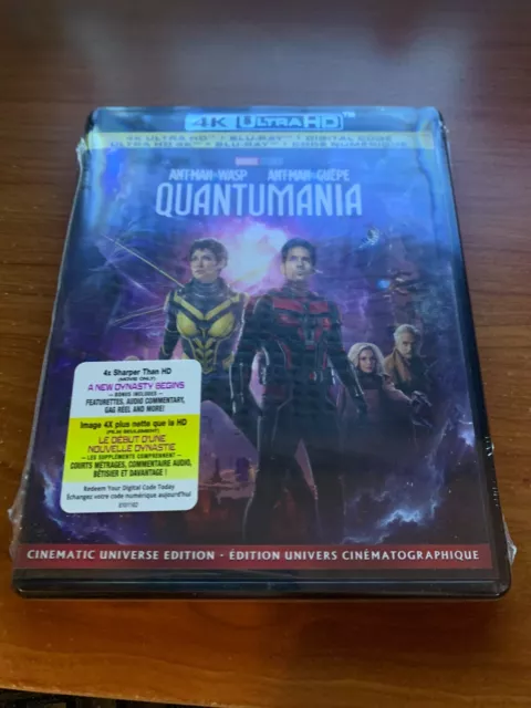 antman wasp quantumania 4k ultra hd blu-ray  sealed cinematic universe edition