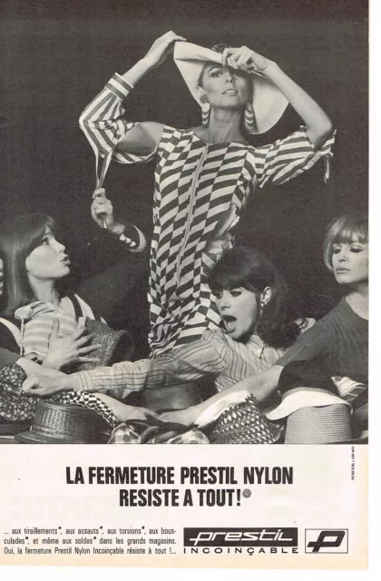 PUBLICITE  1966   PRESTIL   fermeture éclair résiste à tout
