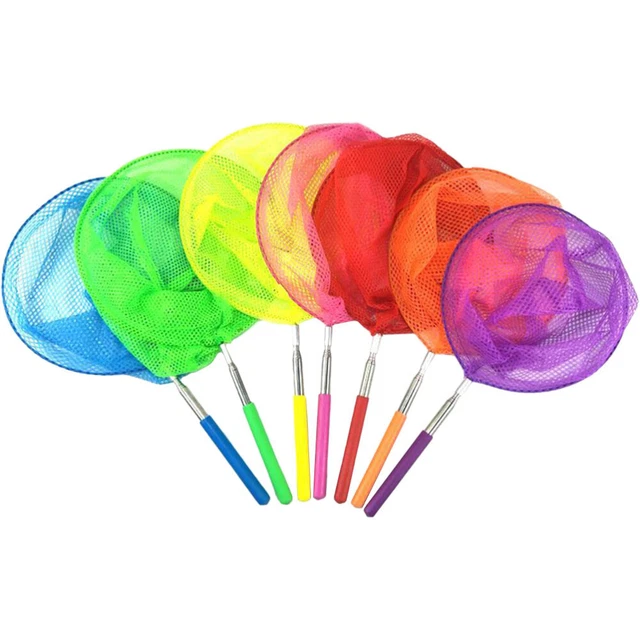 7 Pcs Floating Bait Nets Beach Child Kids Fishing Net Caterpillar Nets