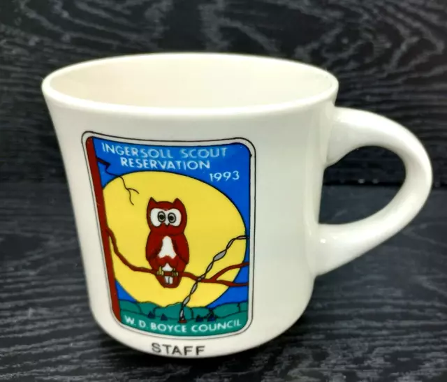 Vintage BSA Boy Scout Mug WD Boyce Council Ingersoll Reservation Coffee Cup 1993