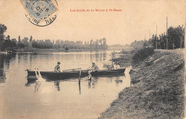 Cpa 94 Les Bords De La Marne A Saint Maur
