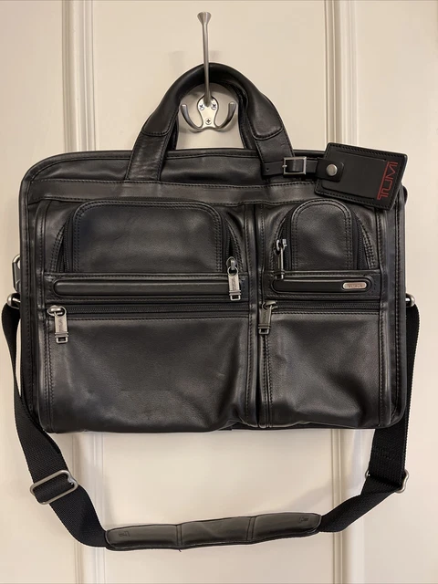 NWOT - Tumi Alpha T-Pass Leather Expandable Laptop Bag